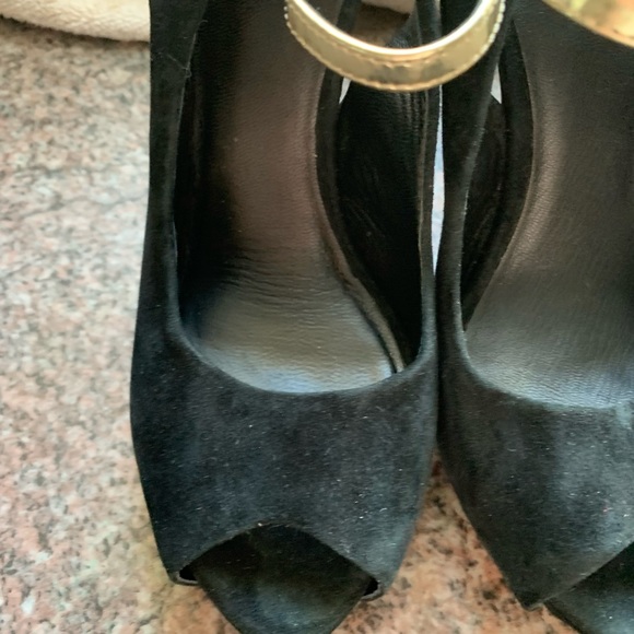 Marciano black suede open toe heels size 6 - Picture 4 of 14